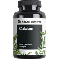 Produktbild von natural elements Calcium Tabletten mit Calciumcarbonat 1000 mg 180 Stück
