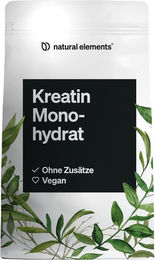 natural elements Creatin Monohydrat Pulver 166 Portionen – Bild 1 von 2