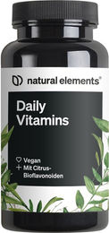 natural elements Daily Vitamins – Vegan Vitamine A-K Kapseln ohne Zusatzstoffe – 120 Kapseln für Sportler – Bild 1 von 2