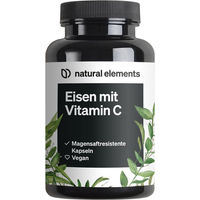 Produktbild von natural elements Eisen Bisglycinat 20 mg Kapseln für Sportler 180 Stück