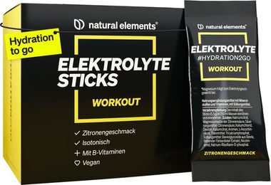 natural elements Elektrolyte Sticks Zitrone für Sport und Erholung – Bild 1 von 4
