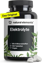 natural elements Elektrolyte Tabletten mit Magnesium, Kalzium, Natrium und Chlorid 180 Stück – Bild 1 von 3