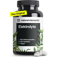 Produktbild von natural elements Elektrolyte Tabletten mit Magnesium, Kalzium, Natrium und Chlorid 180 Stück