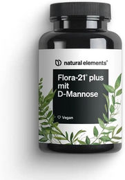 natural elements Flora-21 Plus mit D-Mannose und 4 Laktobakterien-Stämmen 4 Mrd. KBE Pulver für Frauen – Bild 1 von 2