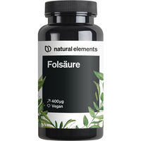 Produktbild von natural elements Folsäure Tabletten 400 mcg für Schwangere und Stillende 400 Stück