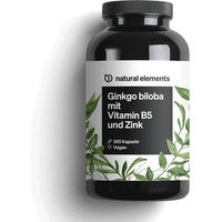 Produktbild von natural elements Ginkgo Biloba mit Vitamin B5 und Zink Kapseln