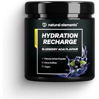 Produktbild von natural elements Hydration Recharge Pulver Blueberry Açai vegan zuckerfrei für Sportler