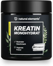 natural elements Kreatin Monohydrat Pulver mit Creapure – Bild 1 von 1