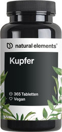natural elements Kupfer Tabletten vegan 365 Stück – Bild 1 von 3
