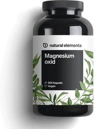 natural elements Magnesium Kapseln mit 400 mg elementarem Magnesium 365 Stück – Bild 1 von 4