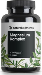 natural elements Magnesium Komplex Kapseln für Sportler mit 400 mg Magnesium pro Portion – Bild 1 von 2