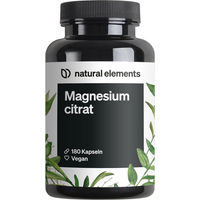 Produktbild von natural elements Magnesiumcitrat 360 mg pro Tagesdosis 180 Kapseln für Sportler