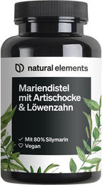 natural elements Mariendistel Artischocke Löwenzahn Komplex Kapseln mit pflanzlichem Ursprung 120 Kapseln – Bild 1 von 4