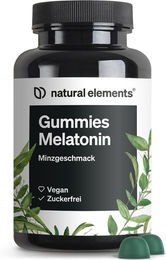 Natural Elements Melatonin Gummies 0,5 mg mit Vitamin B6 Minzgeschmack vegan und zuckerfrei 90 Stück – Bild 1 von 2
