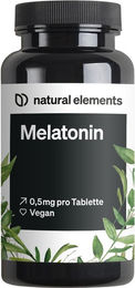 natural elements Melatonin Tabletten 0,5 mg 365 Stück – Bild 1 von 2