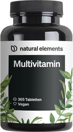 natural elements Multivitamin Vitamine A-Z mit Vitamin K1 und K2 Tabletten 365 Stück – Bild 1 von 2