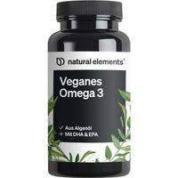 Produktbild von natural elements Omega 3 Algenöl Kapseln vegan 90 Stück