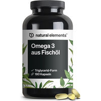 Produktbild von natural elements Omega 3 Fischöl Kapseln mit EPA und DHA 180 Stück