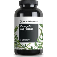 Produktbild von natural elements Omega 3 Fischöl Kapseln mit EPA und DHA in Triglycerid-Form 365 Stück