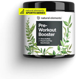 natural elements Pre-Workout Booster koffeinfrei Peach Iced Tea 420 g Pulver vegan ohne Aspartam – Bild 1 von 6