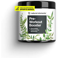 Produktbild von natural elements Pre-Workout Booster koffeinfrei Peach Iced Tea 420 g Pulver vegan ohne Aspartam