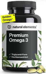 natural elements Premium Omega 3 GoldenOmega 80 Prozent Anteil Kapseln 120 Stück – Bild 1 von 4