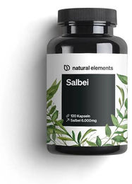 natural elements Salbei Extrakt Kapseln vegan hochdosiert 120 Kapseln – Bild 1 von 7