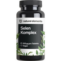Produktbild von natural elements Selen Komplex Tabletten mit 200µg Natriumselenit und Selenmethionin 365 Stück