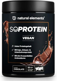 natural elements SoProtein Schokolade veganes Mehrkomponenten Proteinpulver zuckerfrei 660g – Bild 1 von 1