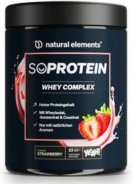 natural elements SoProtein Whey Complex Protein Pulver Erdbeere zuckerarm 690g – Bild 1 von 1