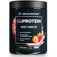 Produktbild von natural elements SoProtein Whey Complex Protein Pulver Erdbeere zuckerarm 690g