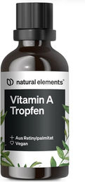 natural elements Vitamin A Tropfen – 50 ml – Vegan – Vitamin A in MCT-Kokosöl gelöst – Bild 1 von 2
