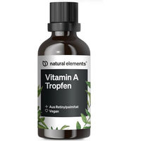Produktbild von natural elements Vitamin A Tropfen – 50 ml – Vegan – Vitamin A in MCT-Kokosöl gelöst