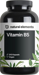 natural elements Vitamin B5 Pantothensäure 500 mg Kapseln 240 Stück – Bild 1 von 3