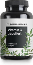 natural elements Vitamin C gepuffert Calciumascorbat 500 mg Kapseln 120 Stück – Bild 1 von 3