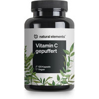 Produktbild von natural elements Vitamin C gepuffert Calciumascorbat 500 mg Kapseln 120 Stück