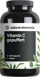 natural elements Vitamin C gepuffert Calciumascorbat 500 mg Kapseln 365 Stück – Bild 1 von 3