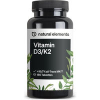 Produktbild von natural elements Vitamin D3/K2 Depot K2VITAL Tabletten mit 5000 IE Vitamin D3 und MK7