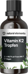 natural elements Vitamin K2 MK-7 200µg Tropfen 50 ml – Bild 1 von 3