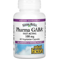 Produktbild von Natural Factors Stress Relax Pharma GABA vegane Kapseln