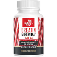 Produktbild von Natural PRO Creatin Monohydrat Kapseln vegan zuckerfrei ohne Zusatzstoffe 60 Stück