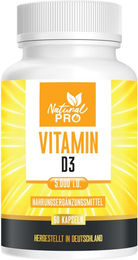 Natural Pro Vitamin D3 5000 i.u. Hochdosiert Kapseln für Erwachsene – Bild 1 von 1
