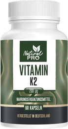Natural PRO Vitamin K2 200 µg Hochdosiert Kapseln 60 Stück – Bild 1 von 2