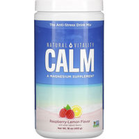 Produktbild von Natural Vitality Natural Calm Magnesium Pulver Raspberry Lemon vegan zuckerfrei glutenfrei 453g