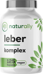 naturally Leber Komplex Kapseln mit Mariendistel, Artischocke, Löwenzahn, Cholin und Desmodium vegan ohne Zusatzstoffe – Bild 1 von 1