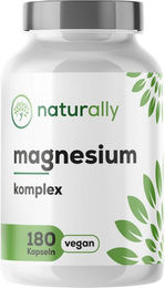 naturally Magnesium Komplex 400 mg Kapseln 180 Stück vegan glutenfrei für Sportler – Bild 1 von 1