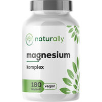 Produktbild von naturally Magnesium Komplex 400 mg Kapseln 180 Stück vegan glutenfrei für Sportler