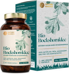 NATURE BASICS Bio Bockshornklee Kapseln Vegan Aktiviert 180 Stück – Bild 1 von 3