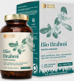 NATURE BASICS Bio Brahmi Vegan Kapseln 180 Stück – Bild 1 von 3