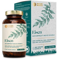 Produktbild von NATURE BASICS Eisen mit Vitamin C Kapseln Vegan 180 Stück